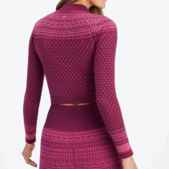 Fabletics Holly Seamless Long Sleeve Top, Color Purple/Pink, Size L - Picture 2 of 13